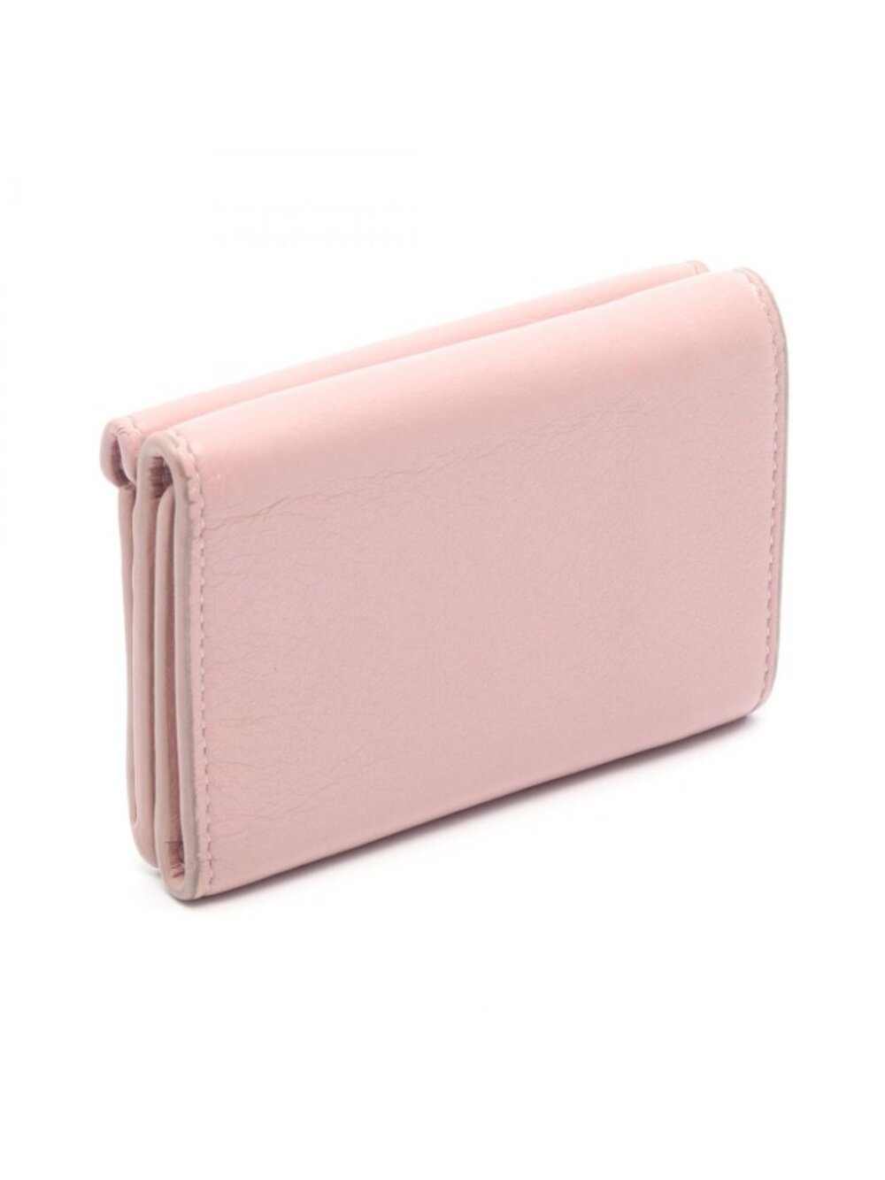 Balenciaga Trifold Wallet Paper Mini Dusty Pink Leather - Picture 2 of 12